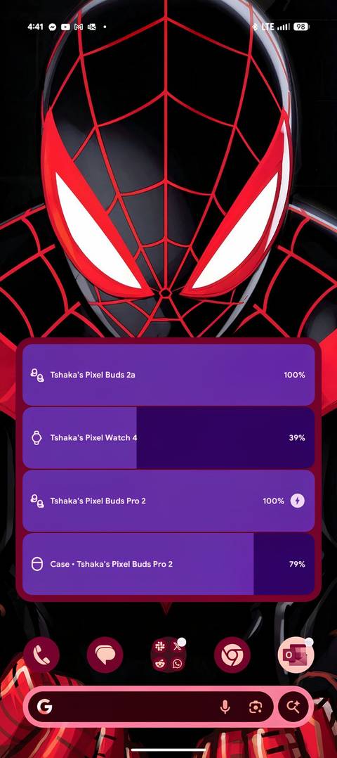 Google Pixel Buds 2a home screen widget
