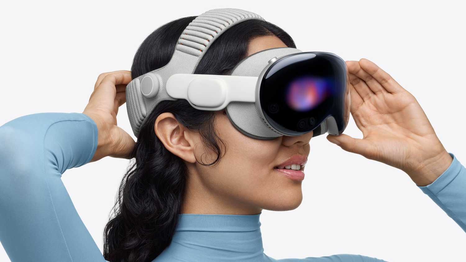 M5 Vision Pro on person.