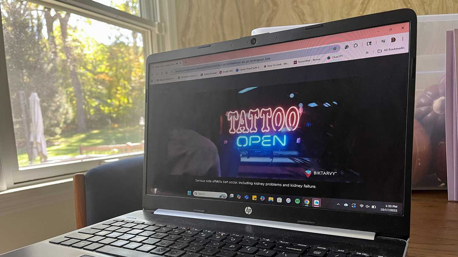 The display on an older laptop