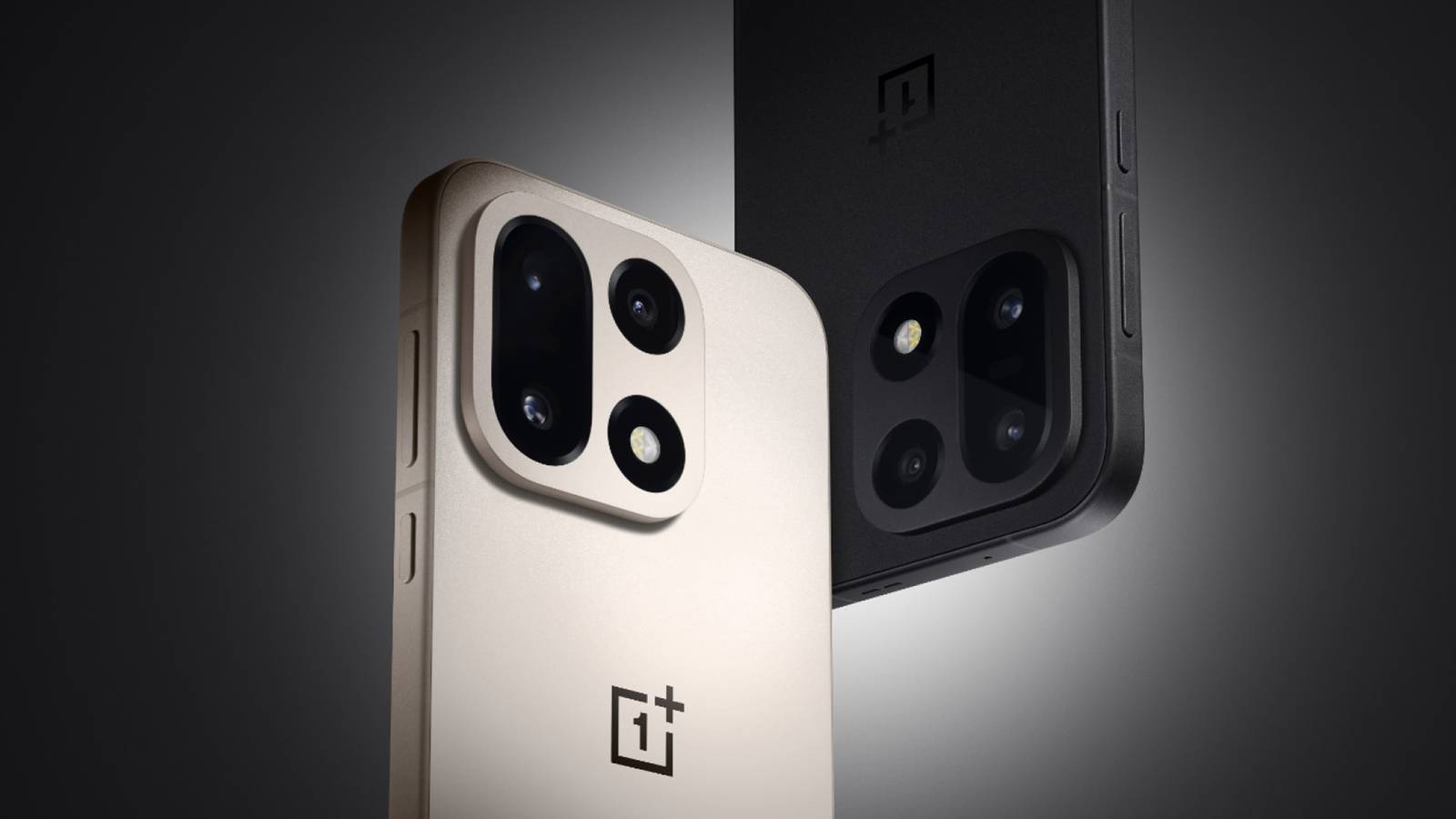 OnePlus 15 in sandstorm and black.