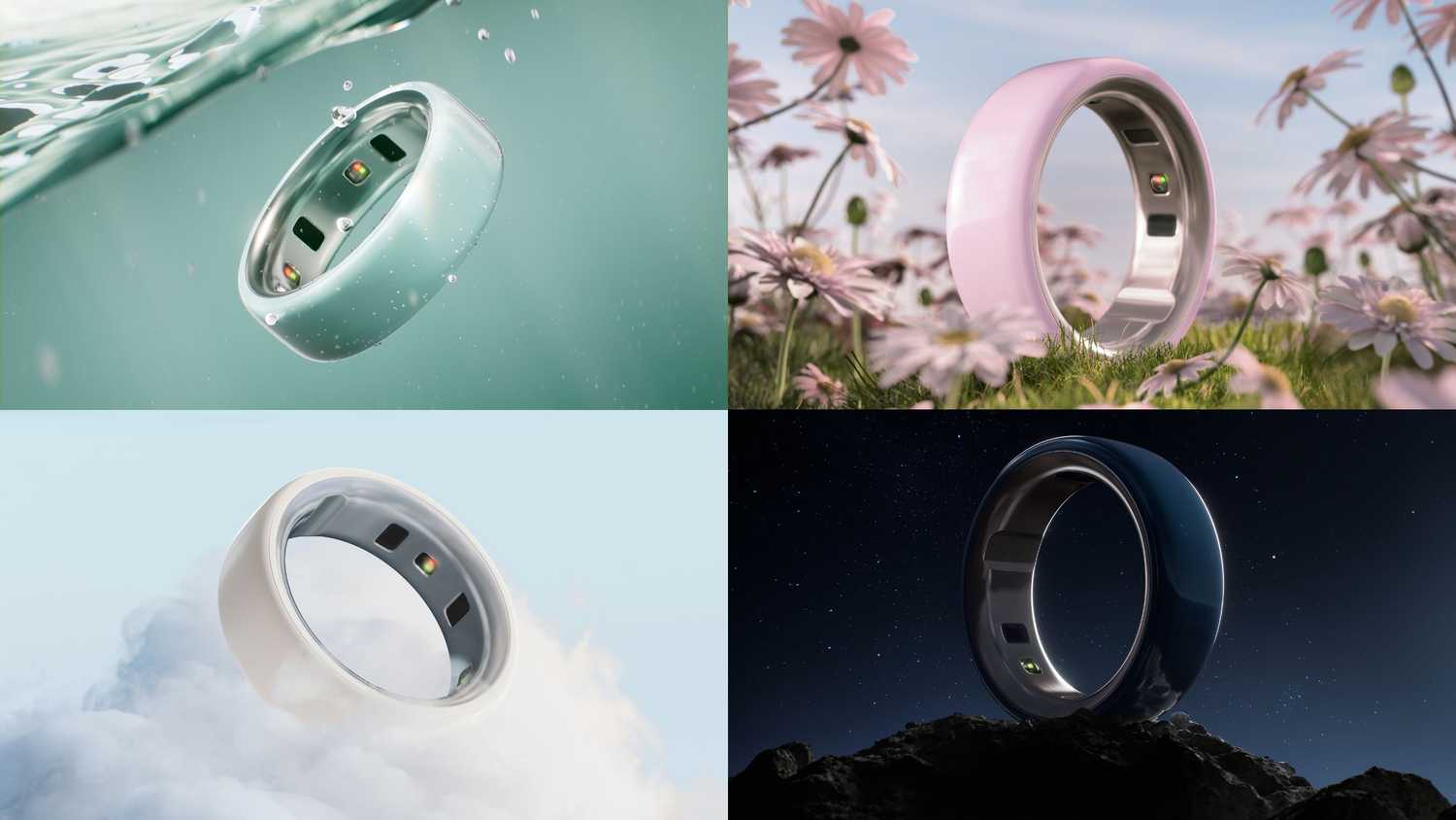 All four new Oura Ring 4 Ceramic rings. 