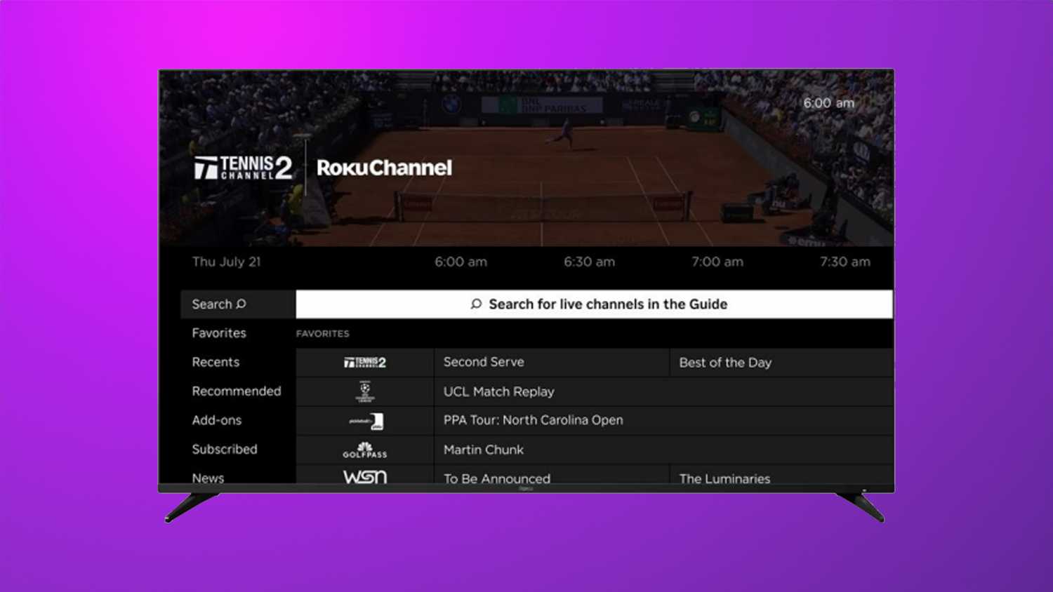 Search feature coming to Roku Live TV channel guide.