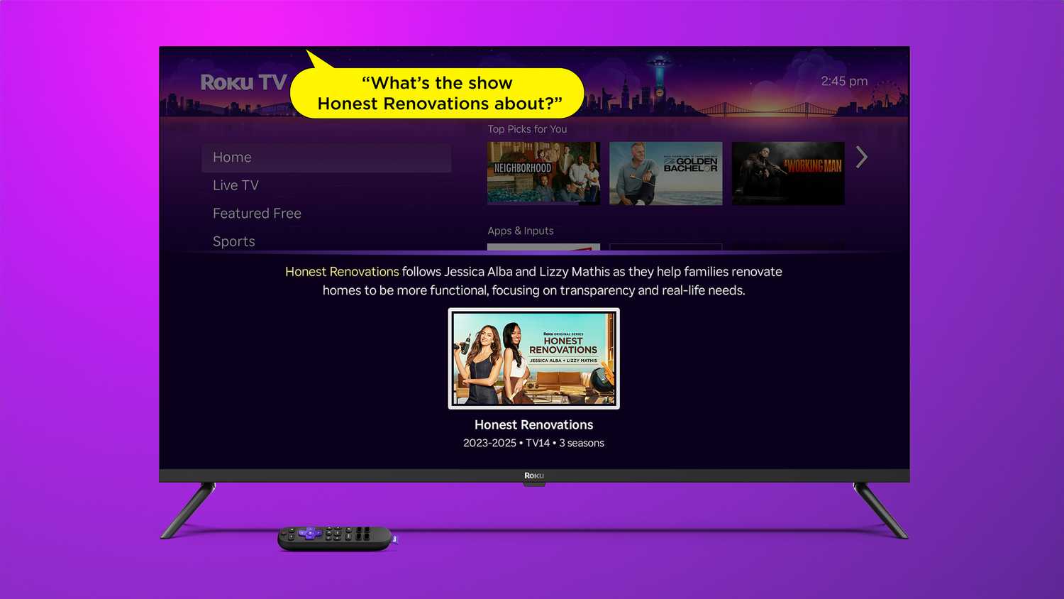 Roku AI voice feature.