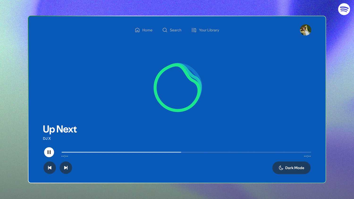 DJ on Spotify Apple TV app.