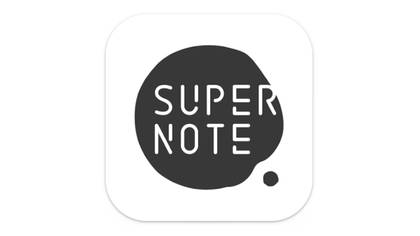 An app icon with a black ink blot with the word