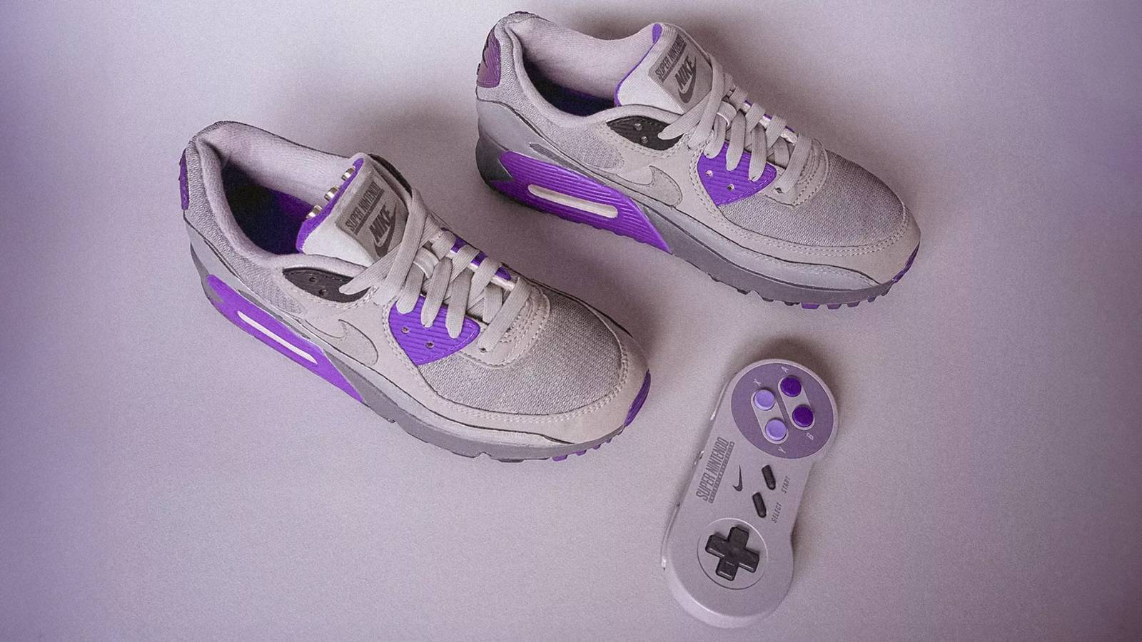 AIR SNES shoes with SNES controller.