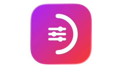 A settings icon on a pink gradient background.
