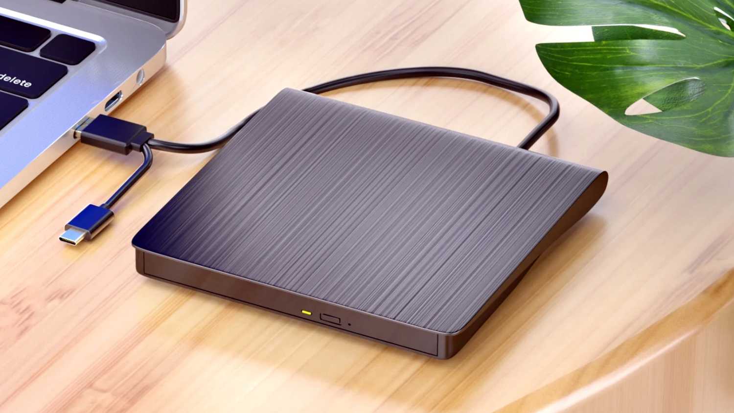 An external Blu-ray/DVD drive.