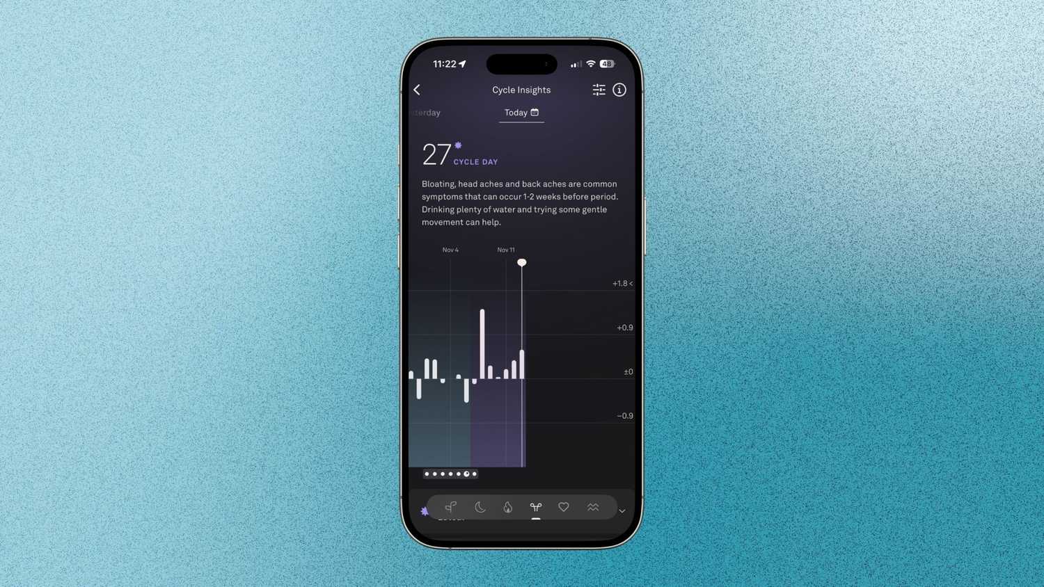 Cycle Insights on Oura app. 