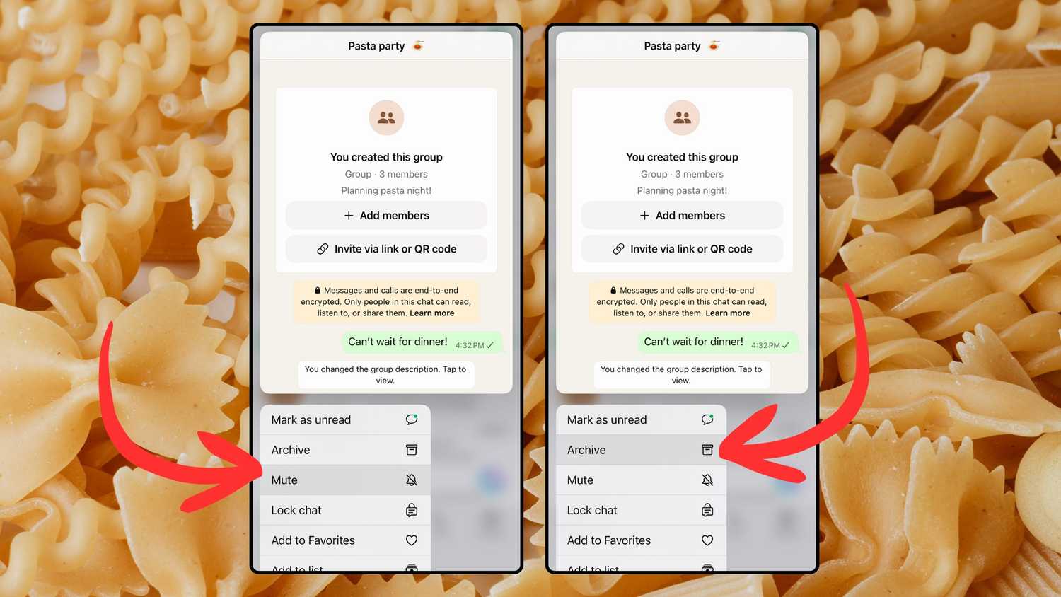 Muting and Archiving WhatsApp chats. 