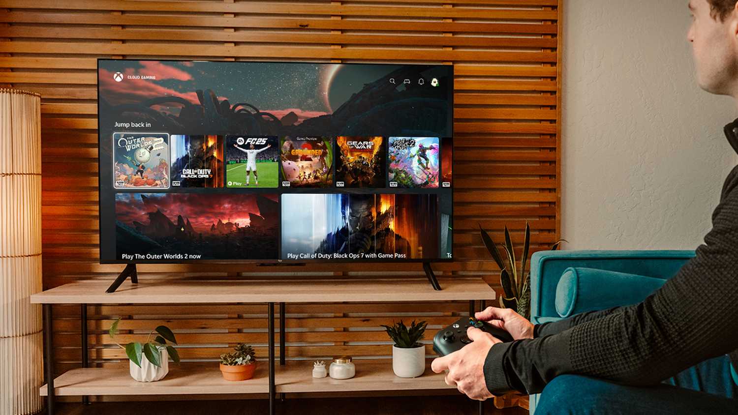 Xbox app on Fire TV smart TV.