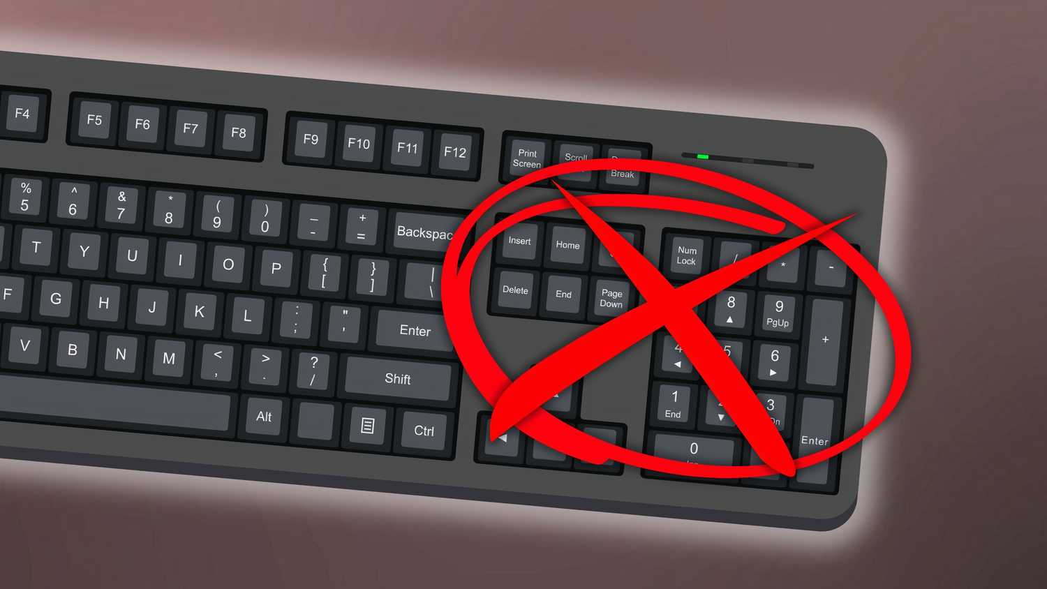 Keyboard number pad prohibited hero image