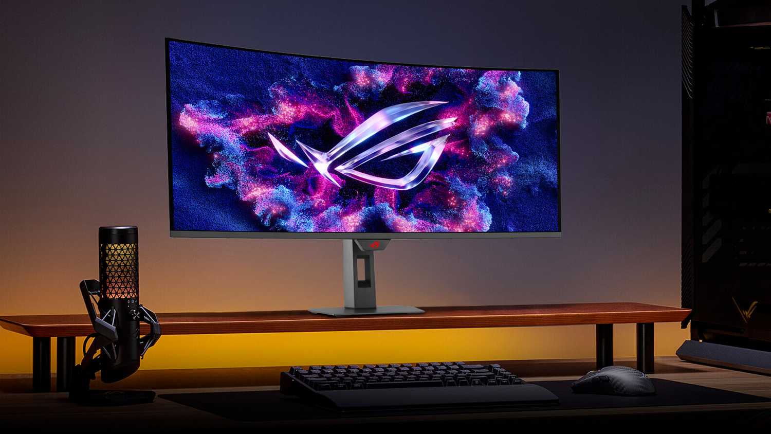 Asus 34-inch OLED gaming monitor.