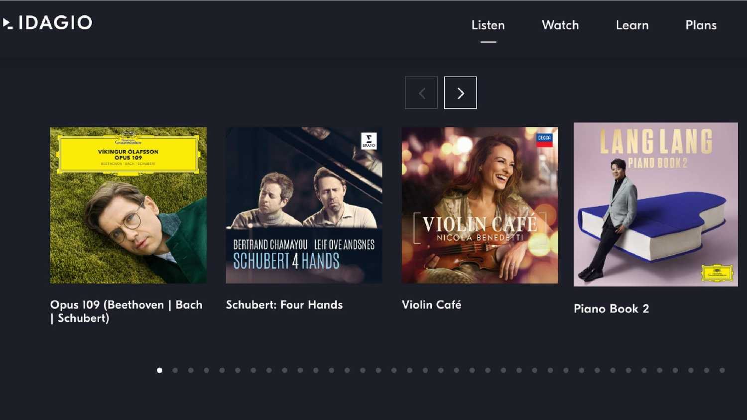 Choosing an album on IDAGIO