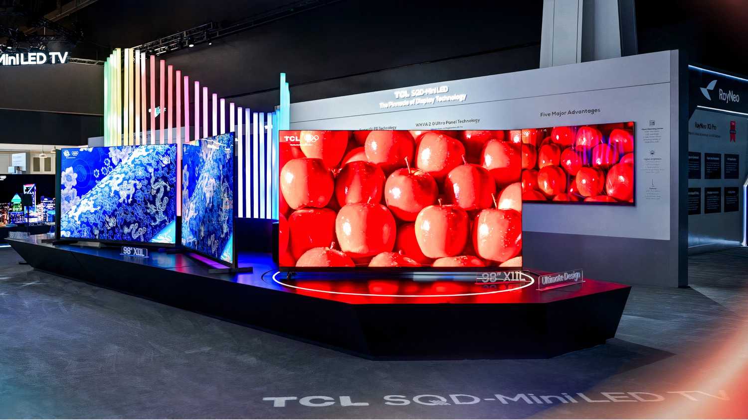 TCL SQD mini-LED TVs at CES 2026.