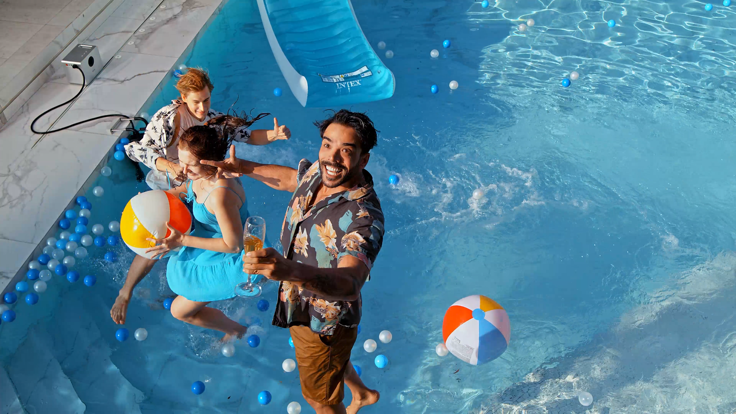 People enjoying the iGarden Swim Jet X Series in a pool