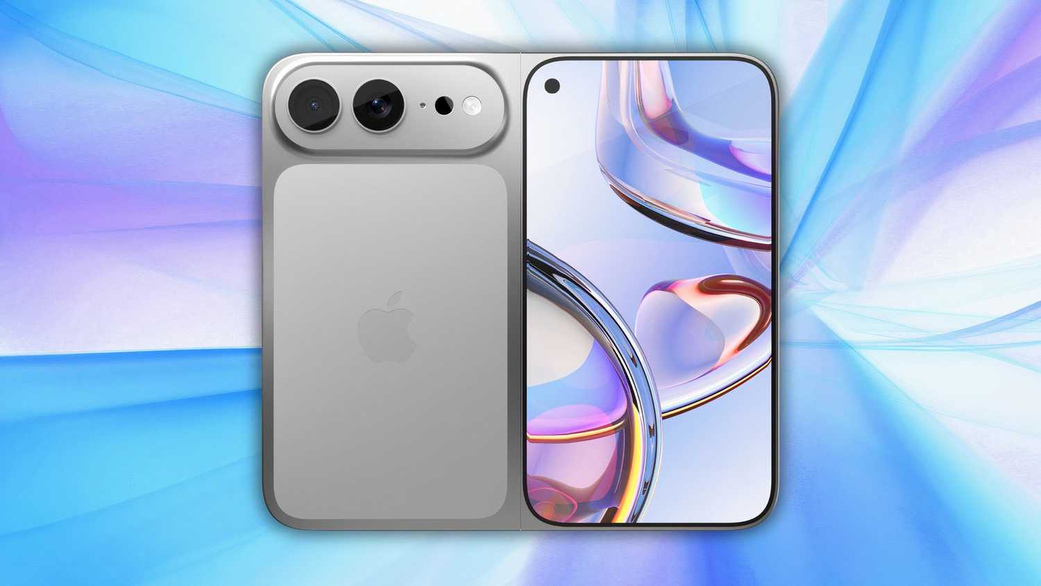 An iPhone Fold concept render from Apple Cycle on X.