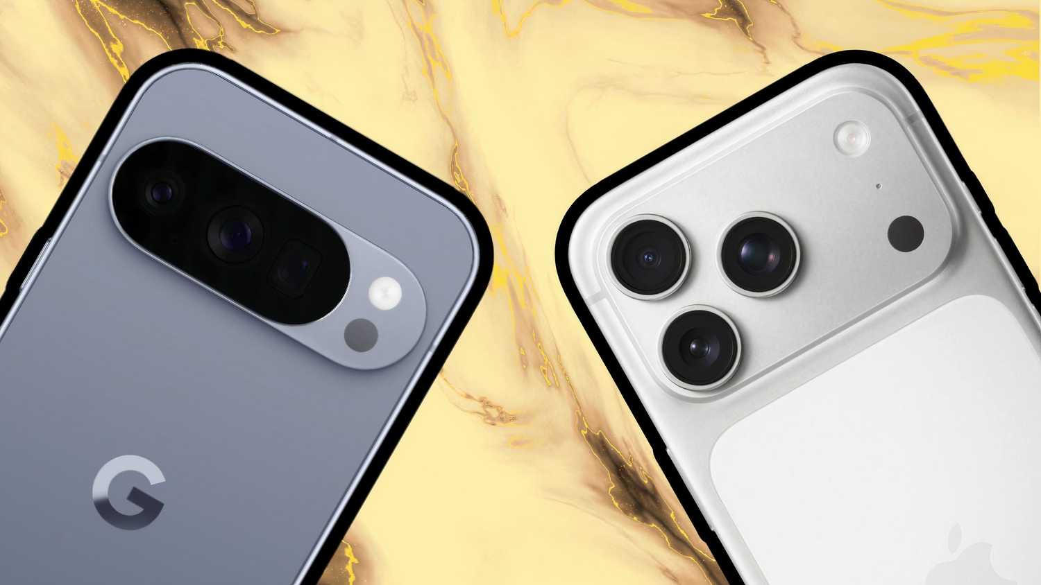 Pixel 10 Pro and iPhone 17 Pro hero image