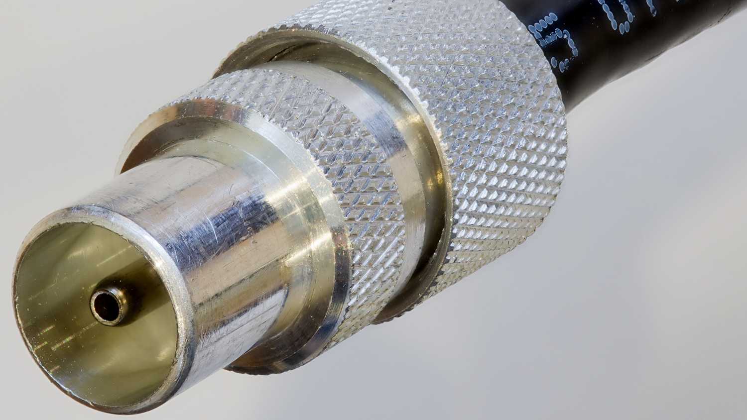 An IEC 169-2 connector for a coax cable.