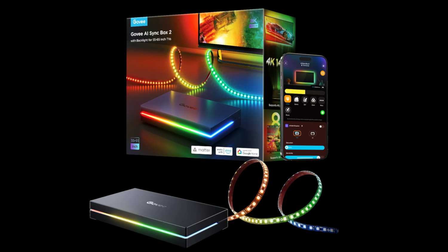 The Govee AI Sync Box 2 for TVs.