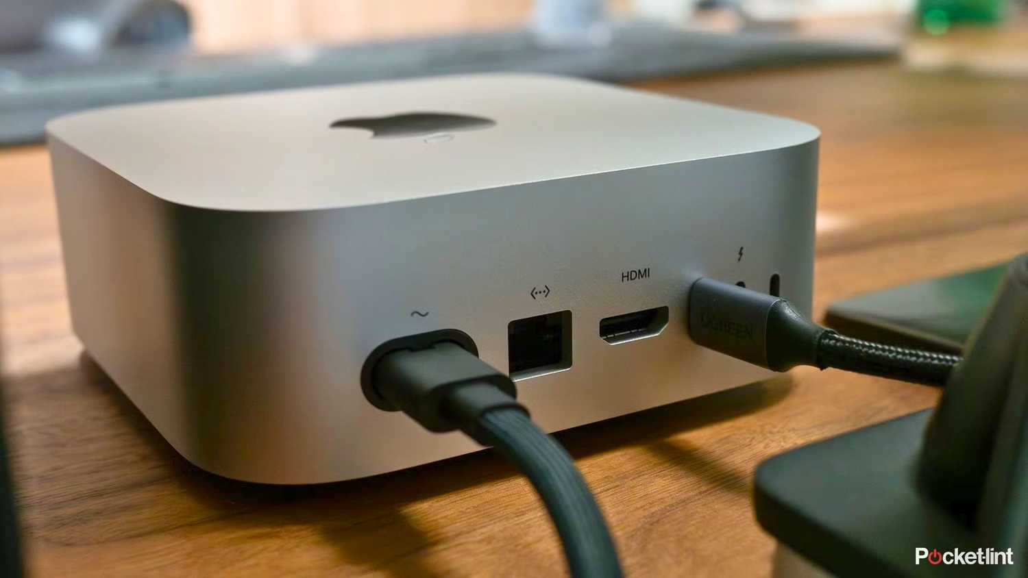 Ports on the back of the M4 Mac mini.