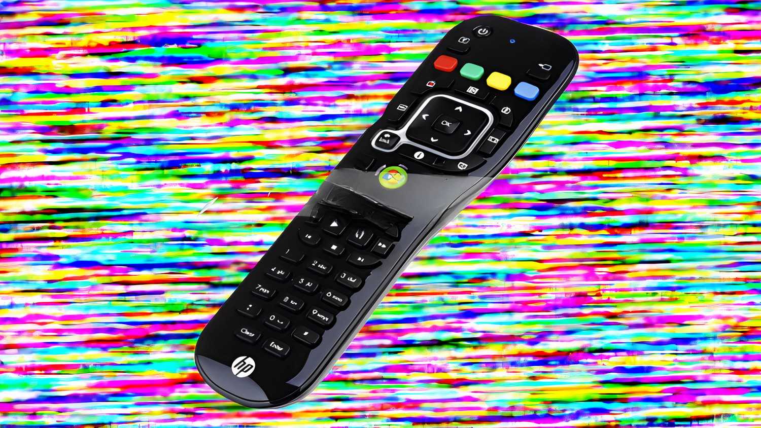 An HP remote from the Windows Media Center days.