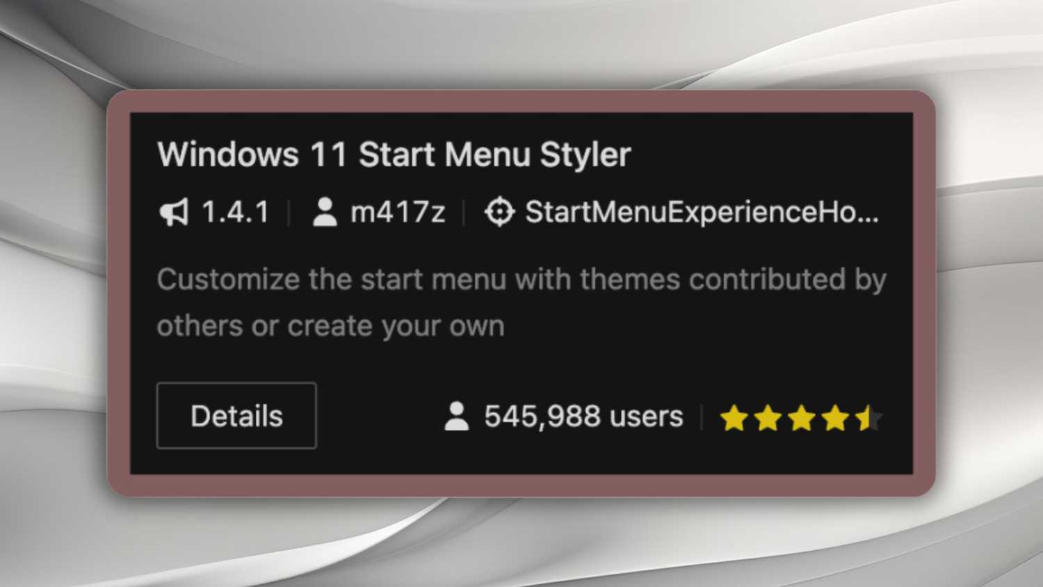 Windhawk Windows 11 Start Menu Styler mod