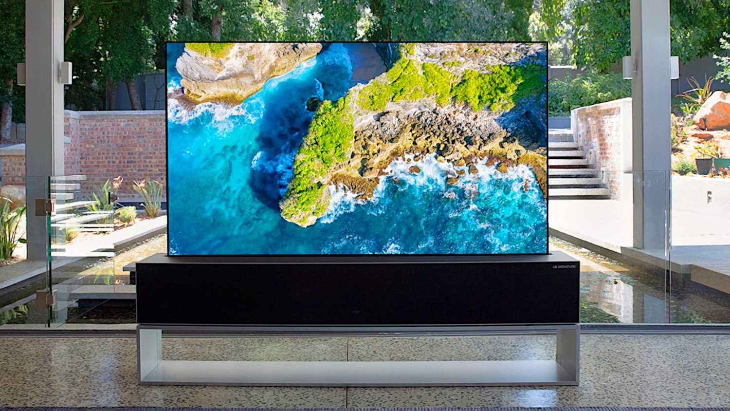 LG's Signature OLED R rollable TV.