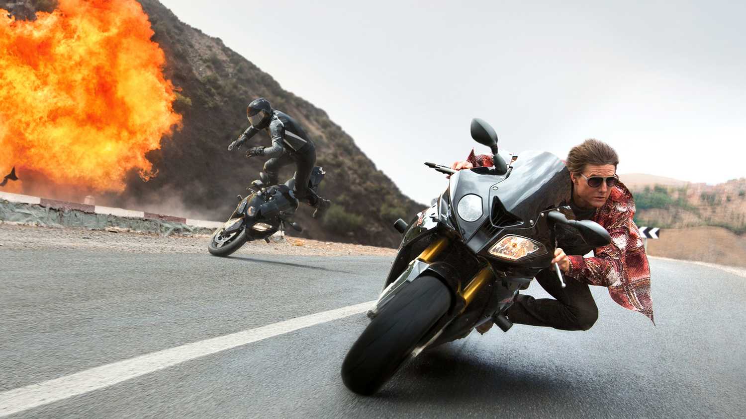 Mission Impossible Rogue Nation motorcycle scene.