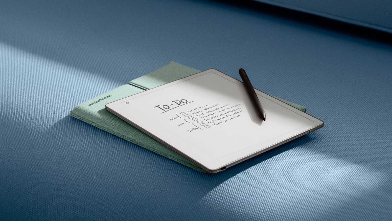 reMarkable Paper Pure tablet on couch.
