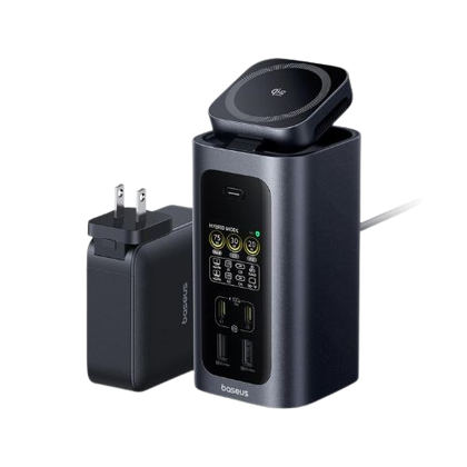 The Baseus Spacemate RD1 Pro with its charger.