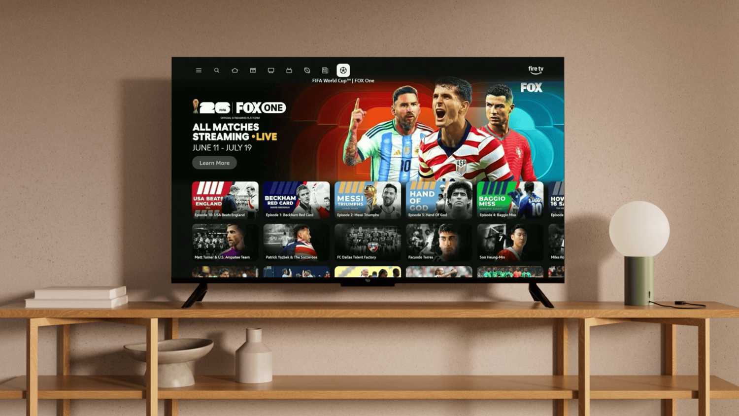 Fire TV World Cup hub.