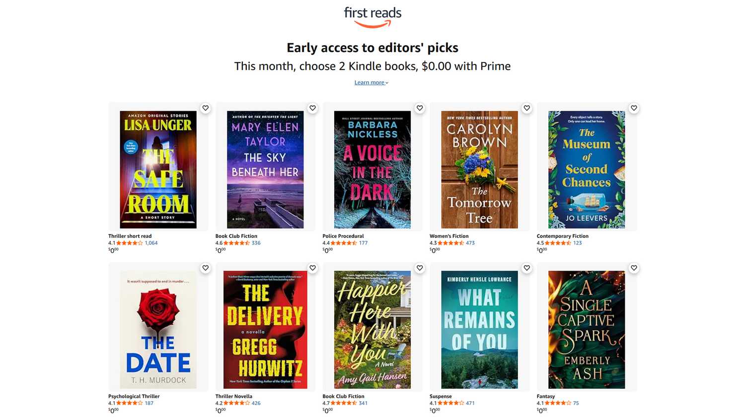 First Reads books for June 2026.