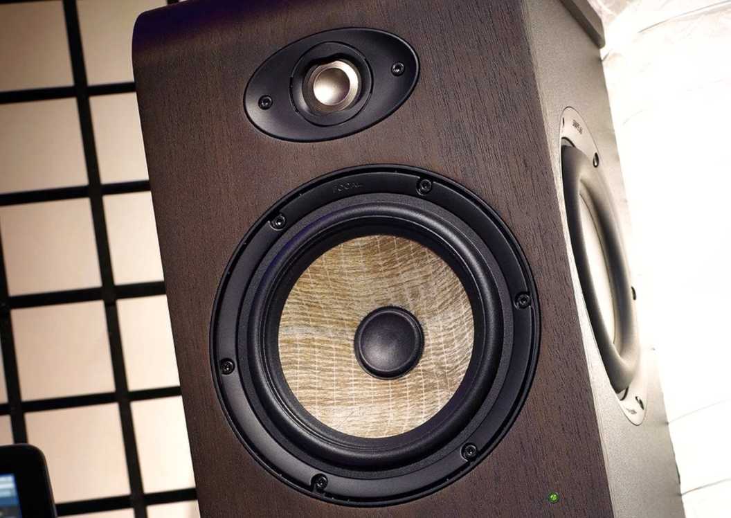 A Focal Shape 65 studio monitor speaker.