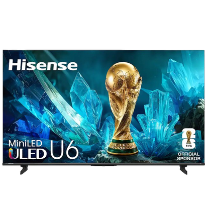 Hisense U6SF MiniLED TV on a transparent background