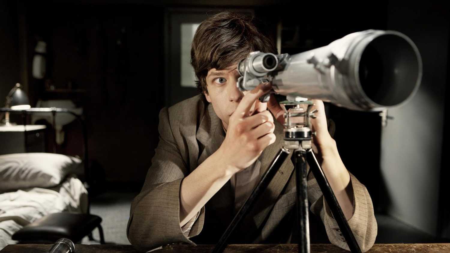 Still from the movie The Double (2013) starring Jesse Eisenberg.