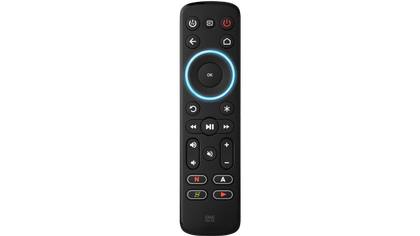Still product photo of One for All Roku Remote. 