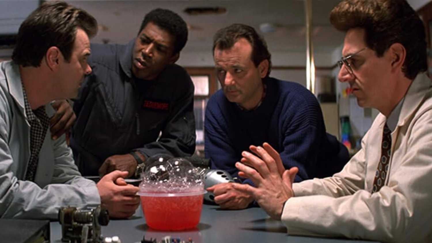 The cast of Ghostbusters II