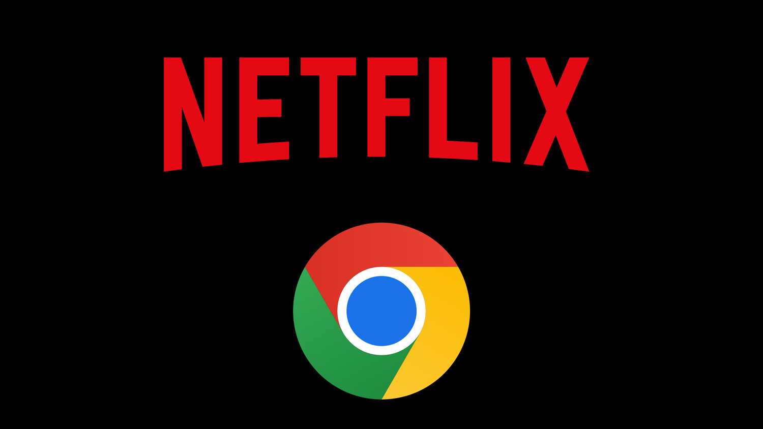 Netflix and Chrome logo.