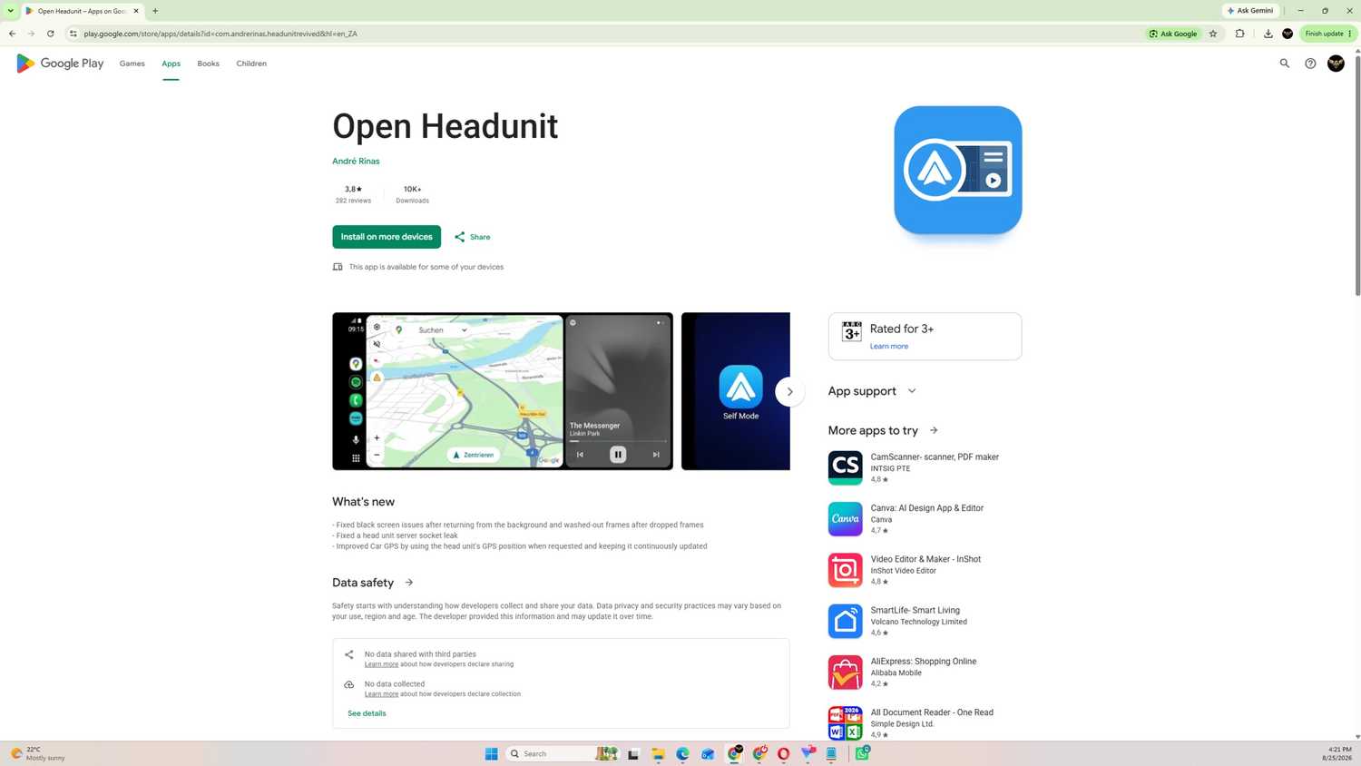 Open Headunit Google Play