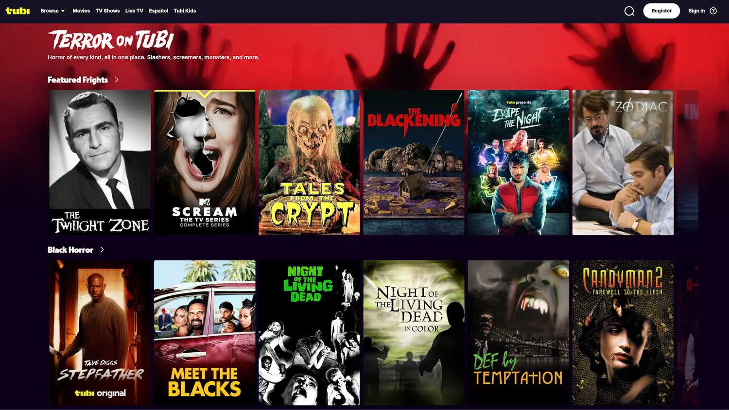 Terror on Tubi