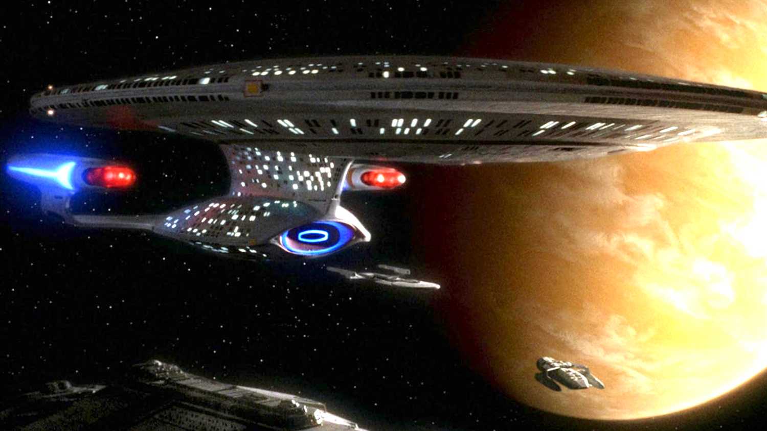 The USS Enterprise in Star Trek: The Next Generation.