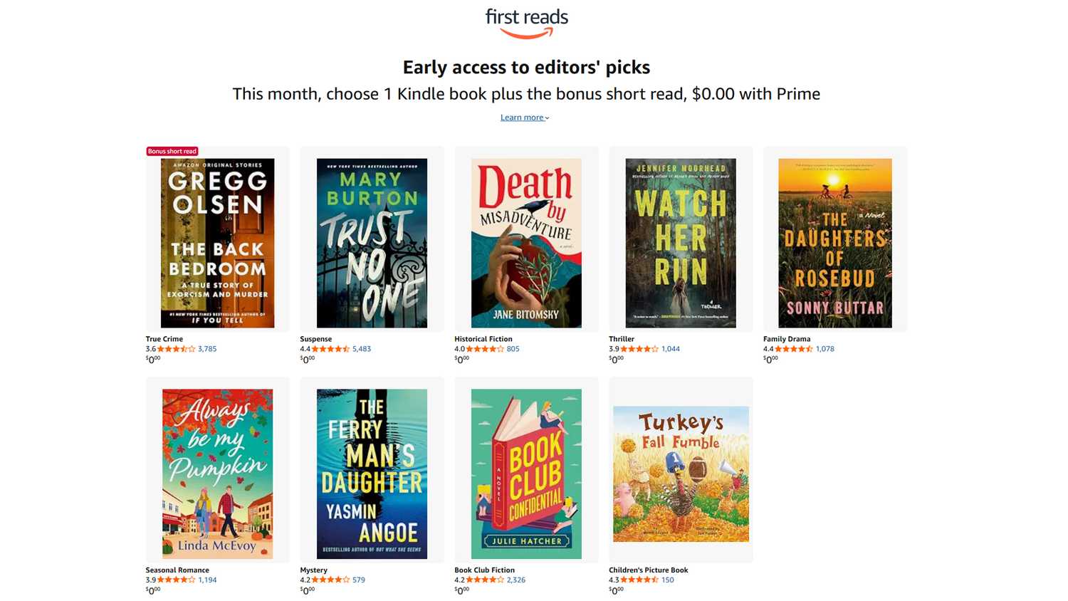 amazon-first-reads-selection