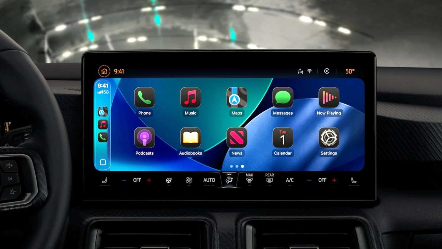 The CarPlay homescreen in iOS 27.