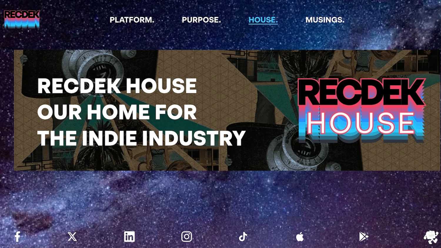 A screenshot of RecDek.com