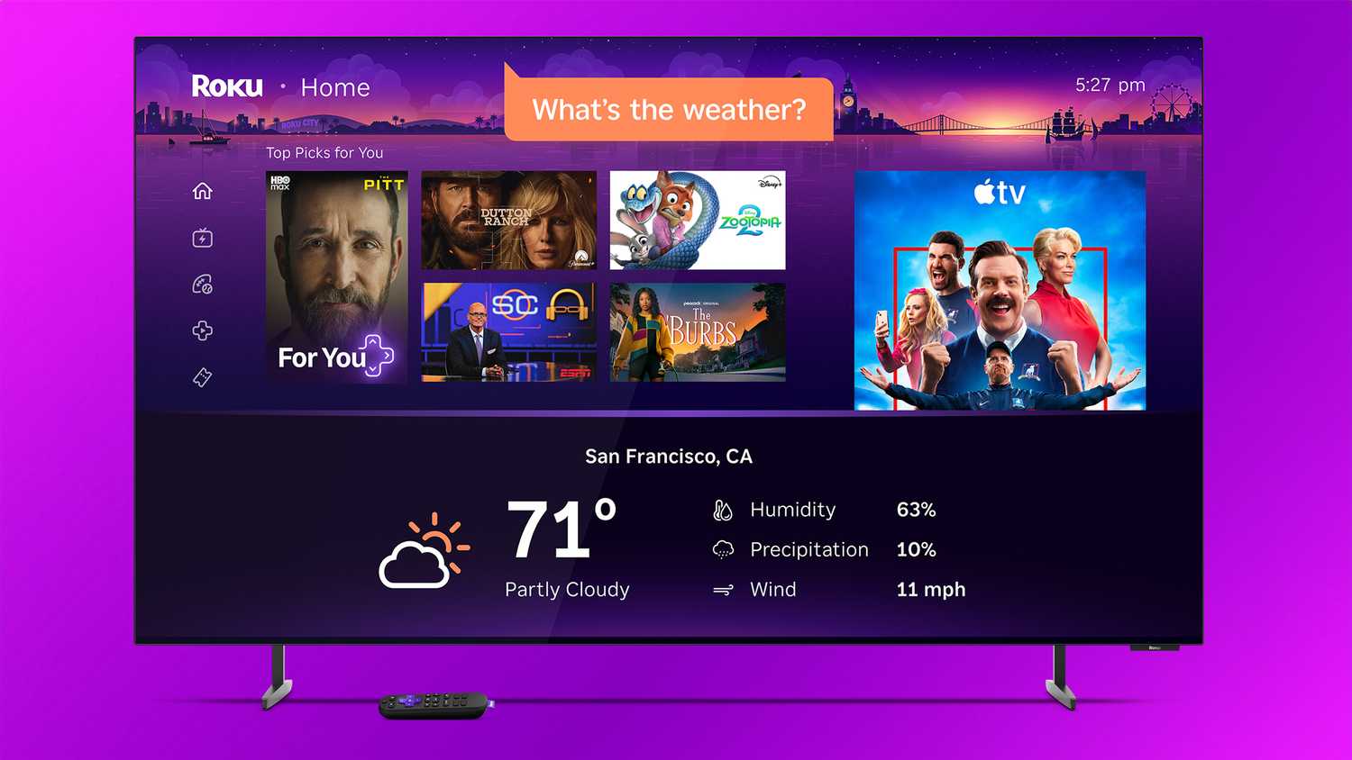 Roku new voice prompt capability.