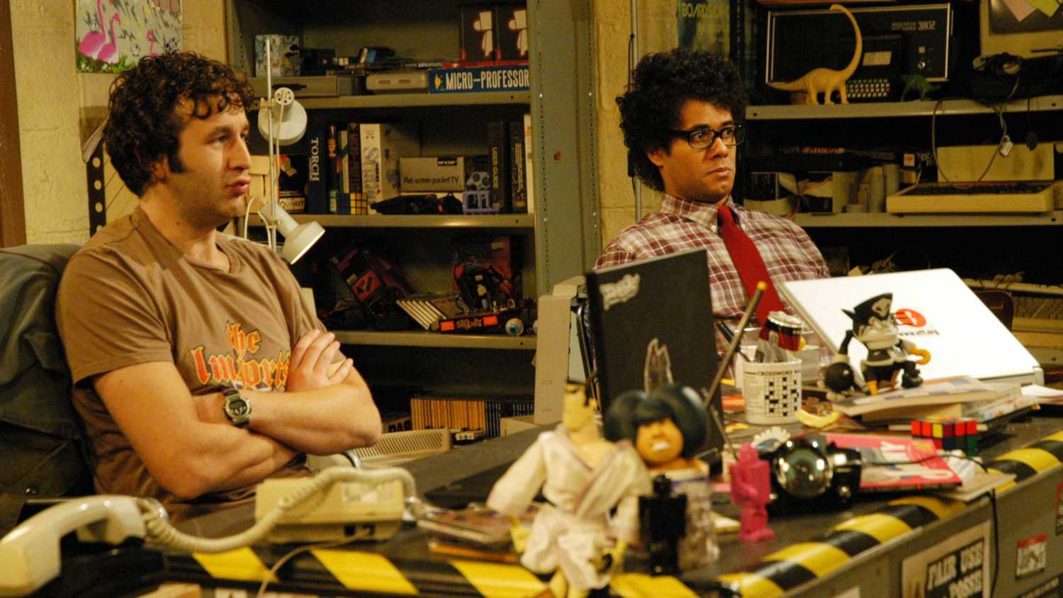 Chris O'Dowd and Richard Ayoade in The IT Crowd.