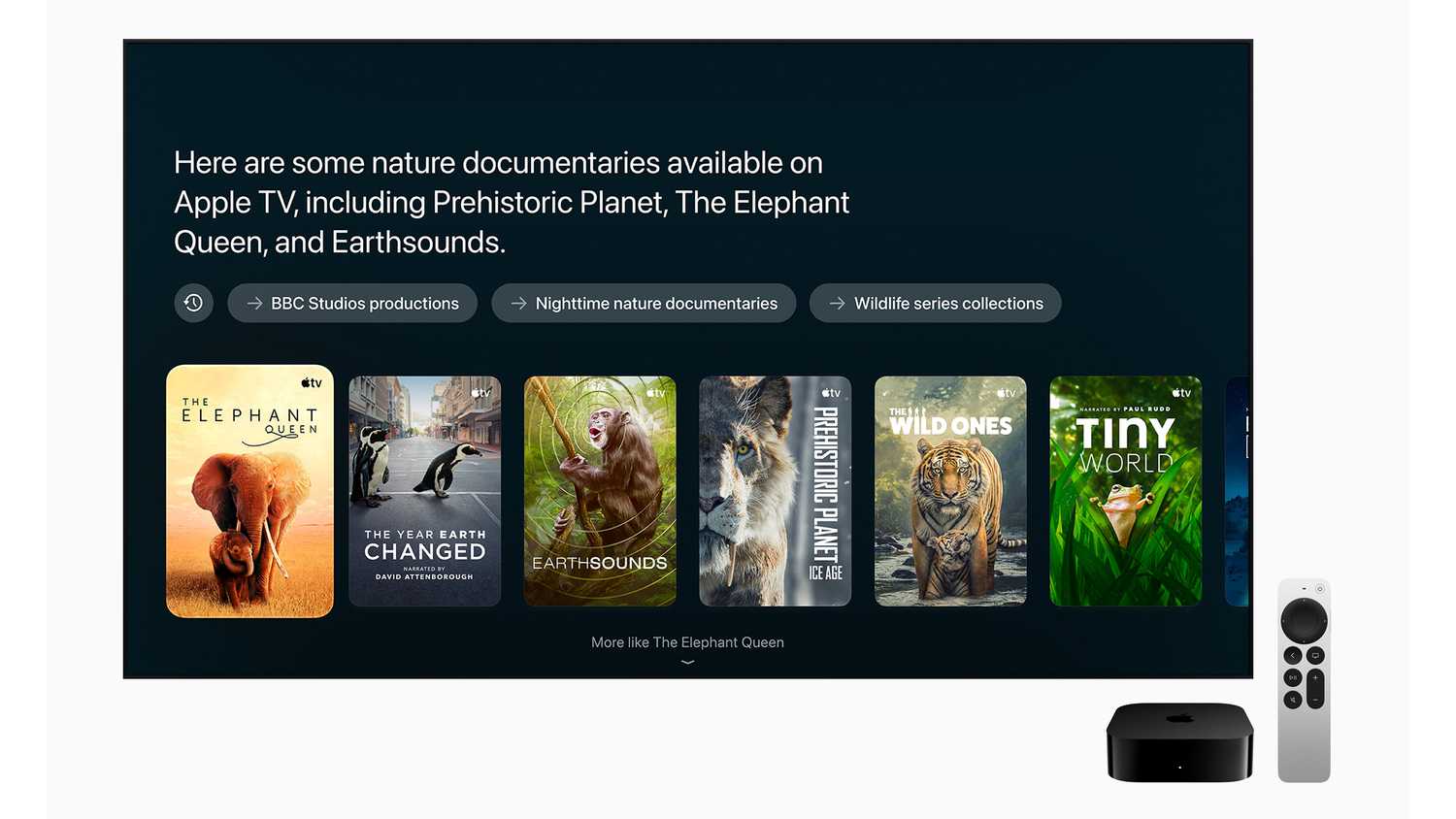 Apple TV 4K Siri AI.