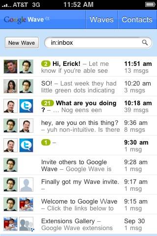 Google Wave working on iPhone and Android?
