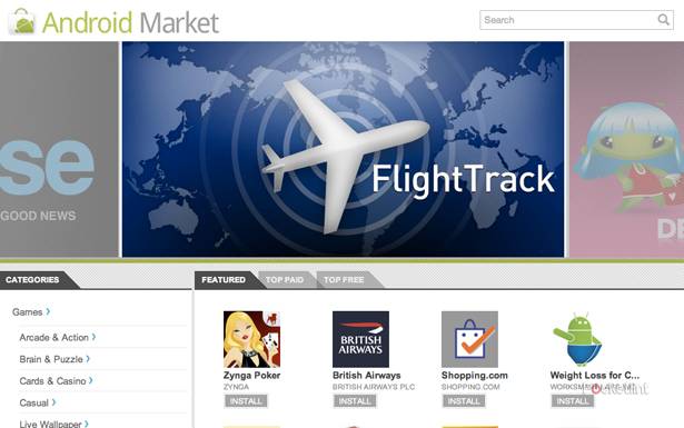 Android Market website will push apps to your phone